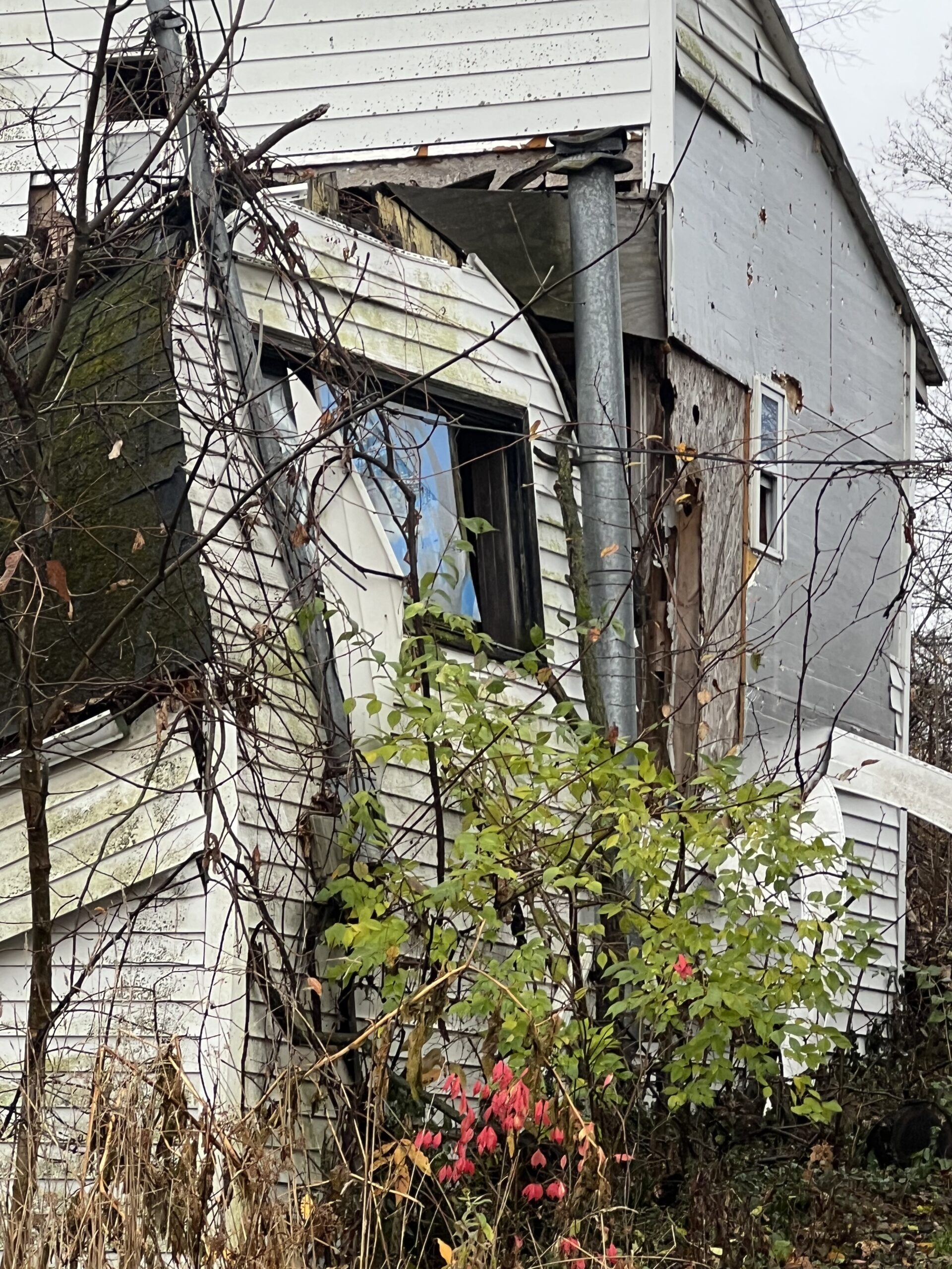 Deteriorated home ready for demolition